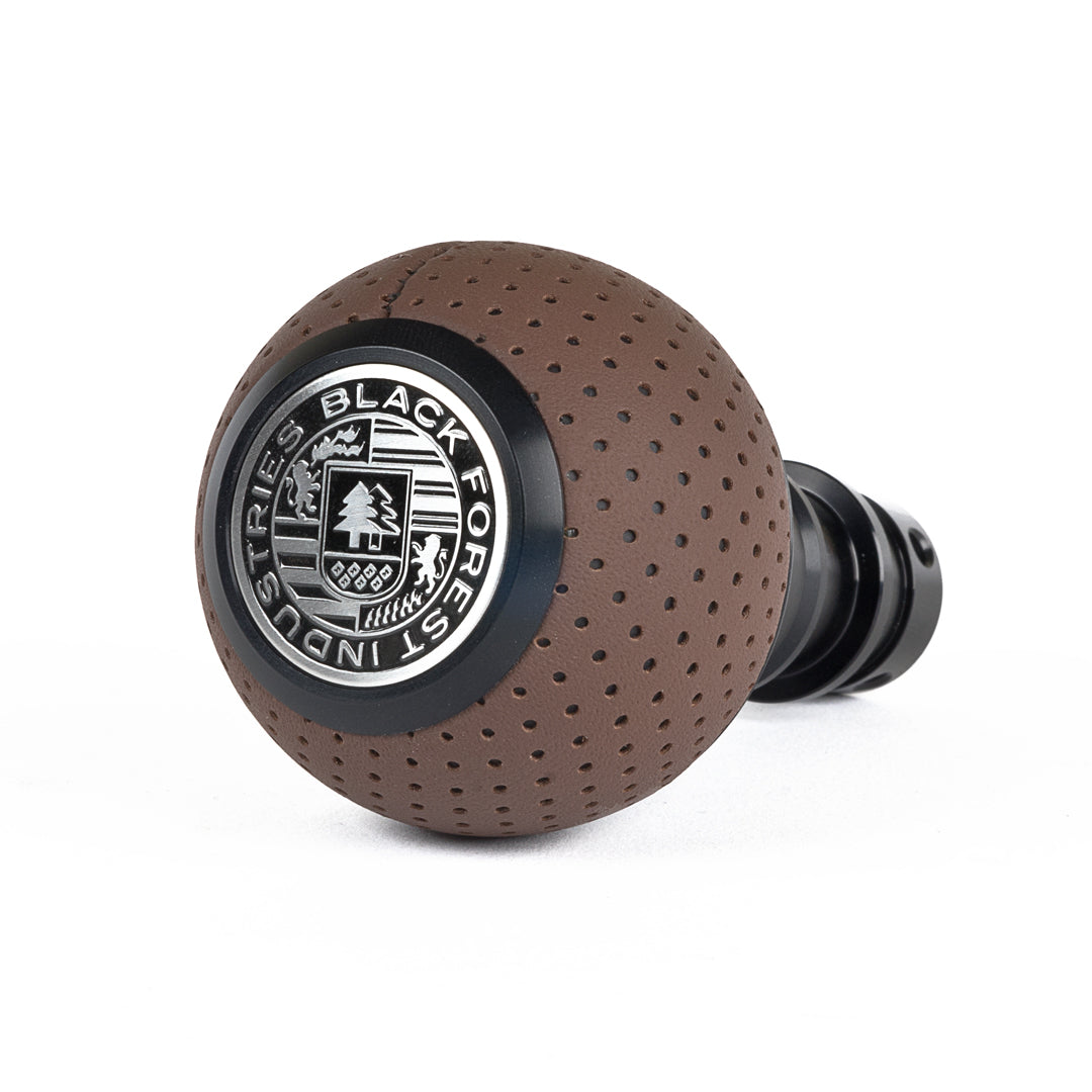 BFI Heavy Weight Shift Knob - Nougat Brown Perforated Leather (BMW 